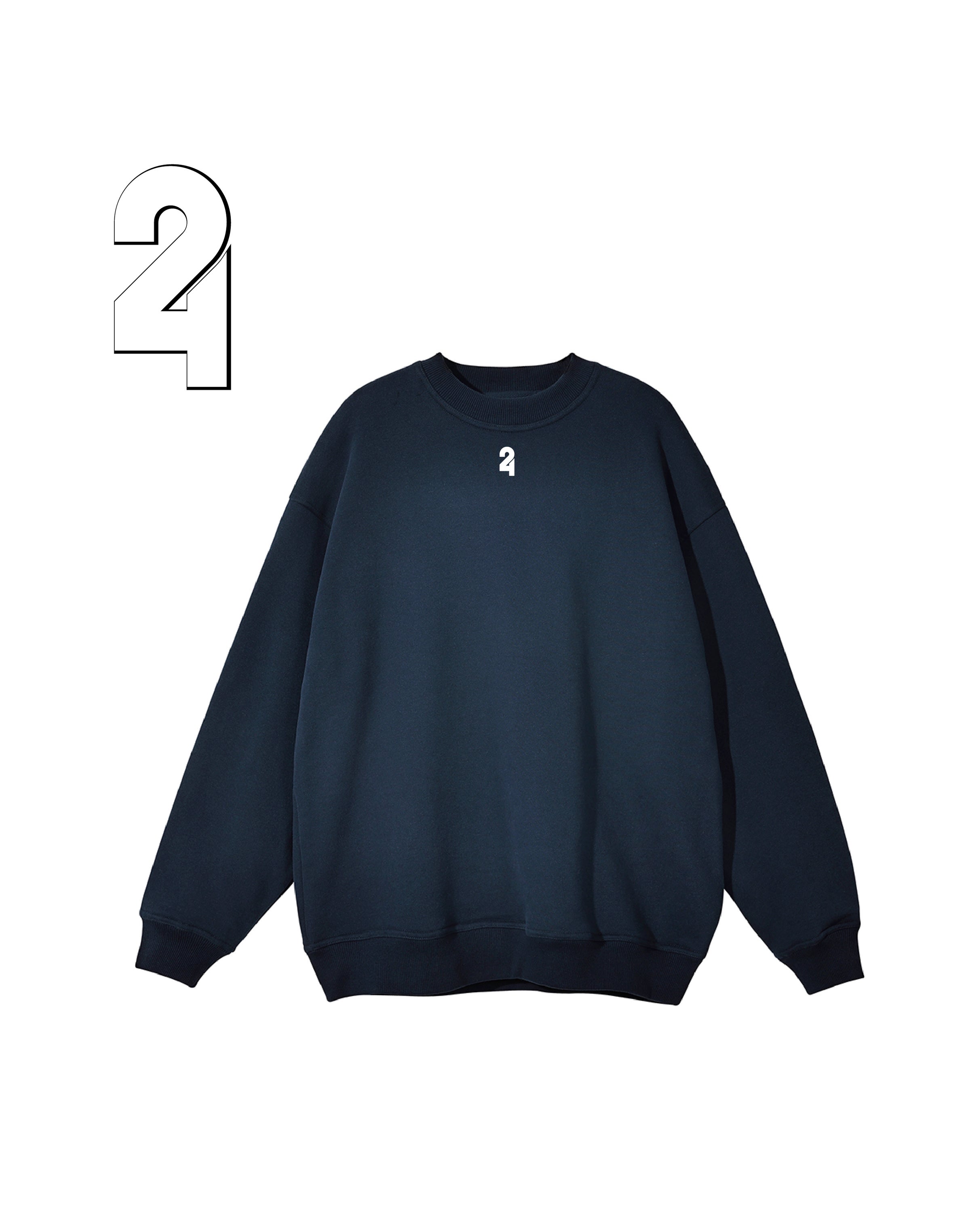 The Original 24 Oversized Crew Sweatshirt -Navy | 24 Athletic Wear
