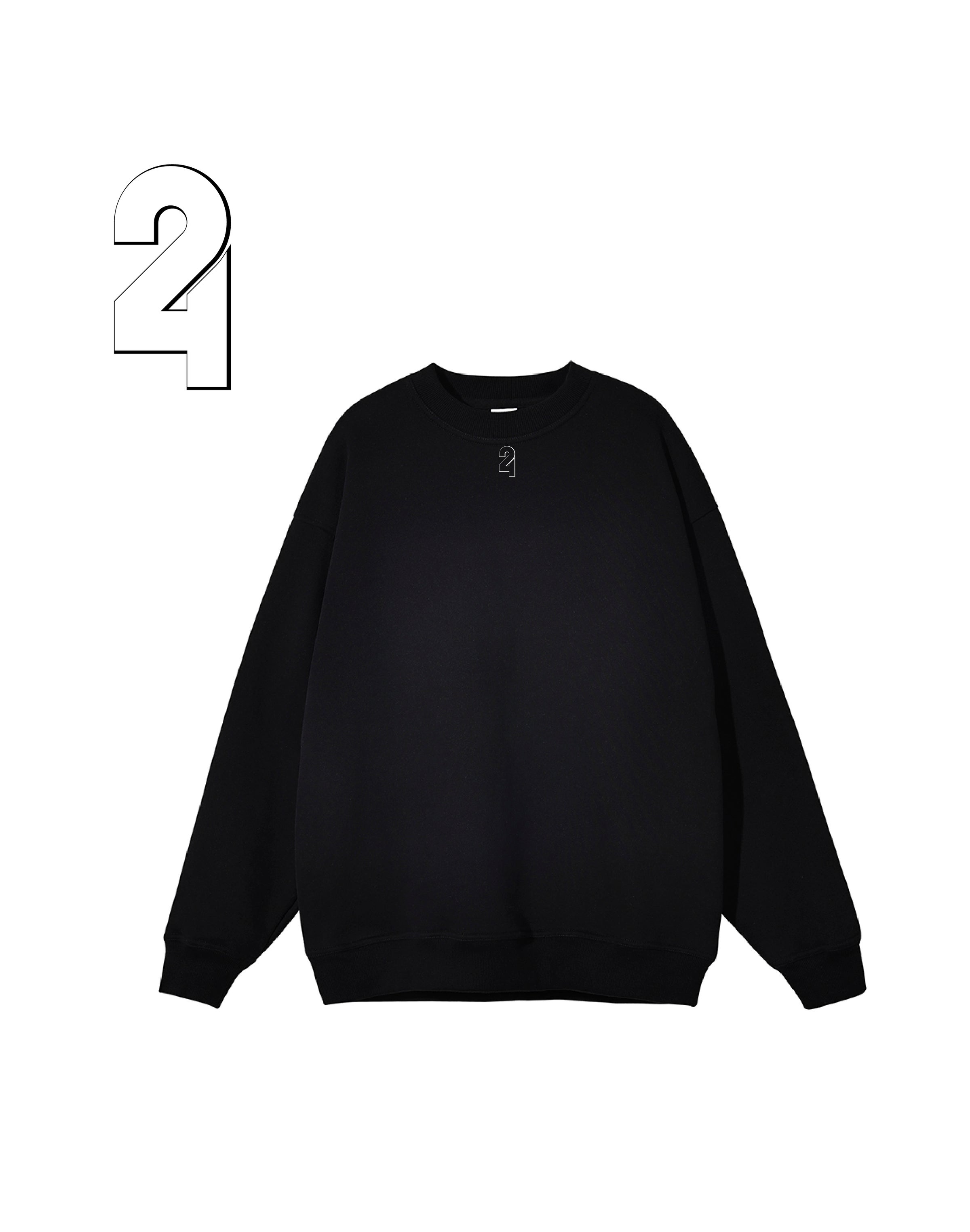 The Original 24 Oversized Crew Sweatshirt -Black | 24 The Original 24 Oversized Crew Sweatshirt -Black | 24