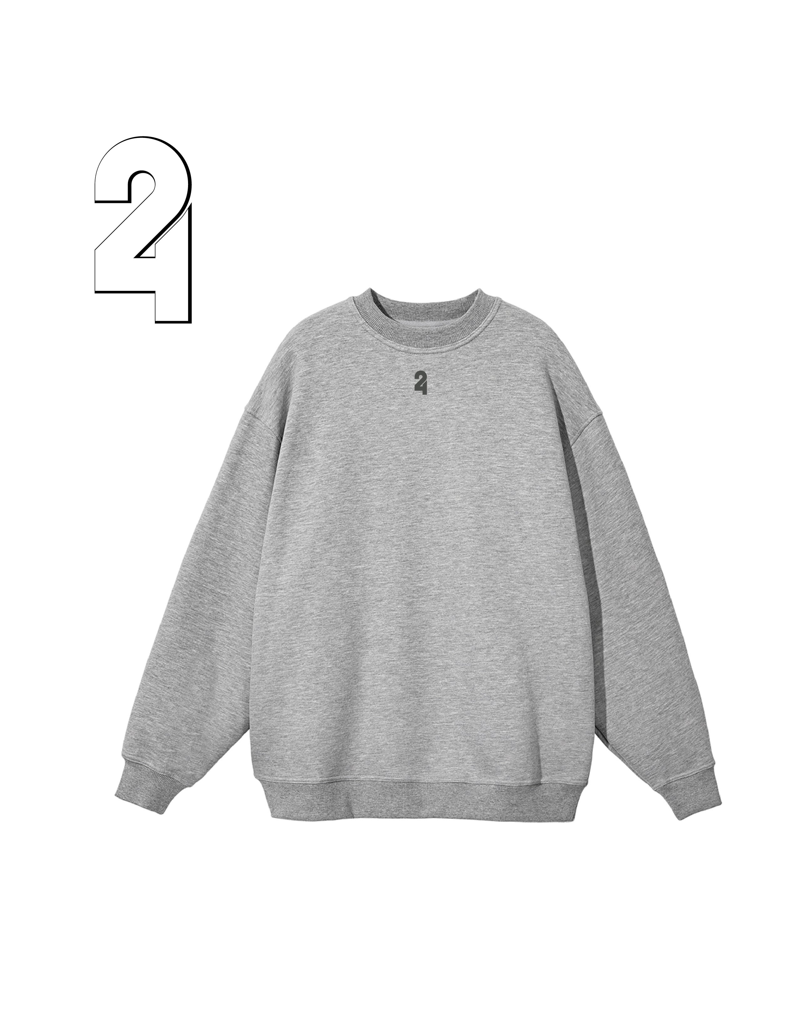 The Original 24 Oversized Crew Sweatshirt -Oxford Gray | 24